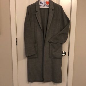 H&M Women’s Gray Calf-Length Coat in size 2